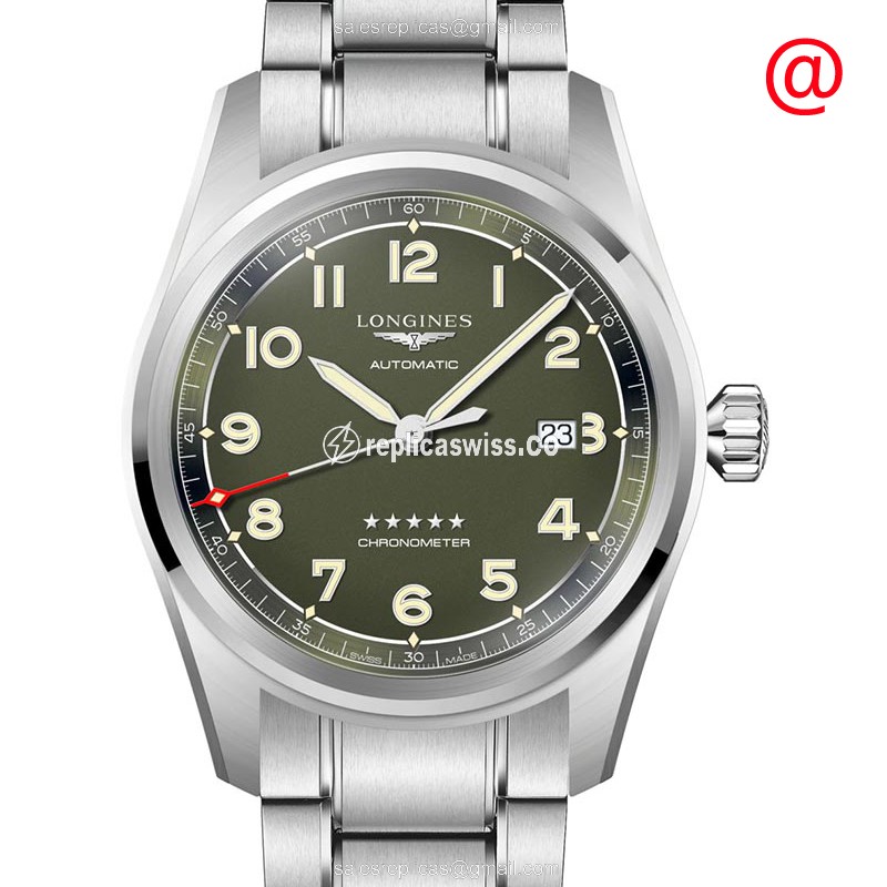 Elegant Longines Spirit Replica in Green Dial Stainless Steel Case, Automatic Movement Watch