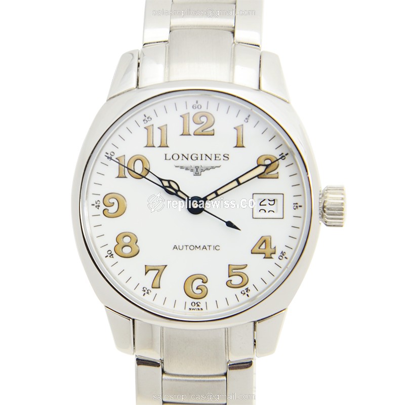 Elegant Longines Spirit Replica in White Dial Stainless Steel Case Watch