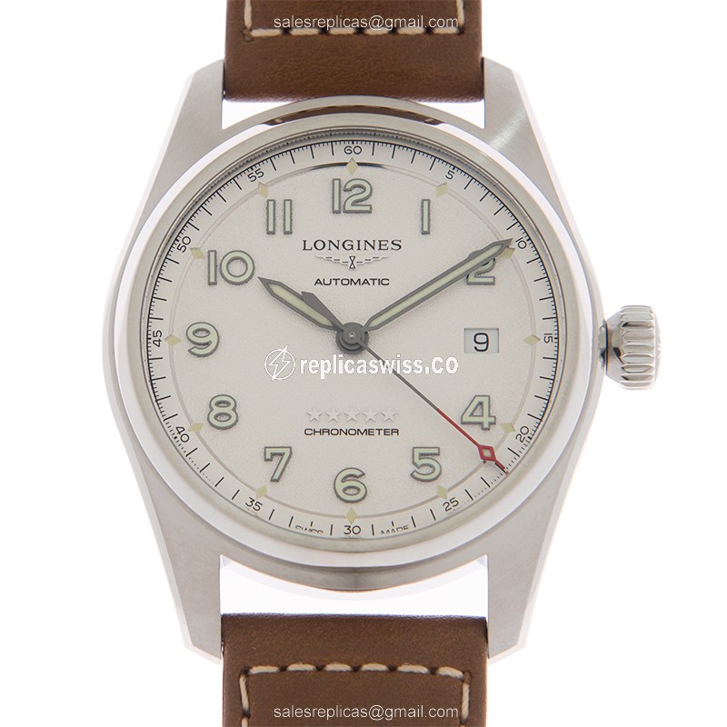 Elegant Longines Spirit Replica Watch with Automatic Movement & Polished Steel Case