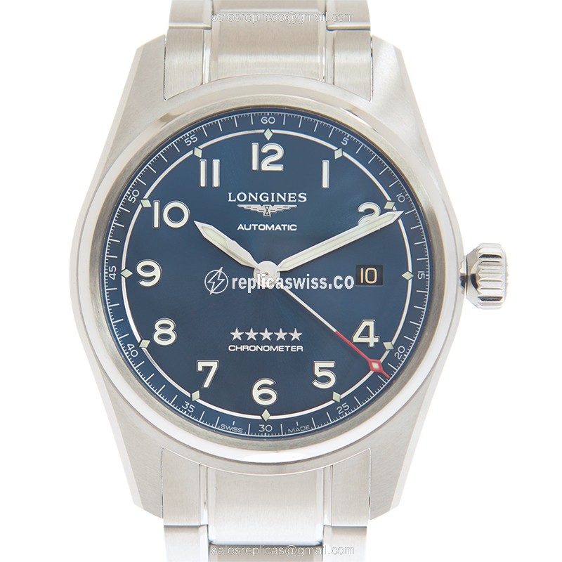 Elegant Longines Spirit Replica with Blue Dial Automatic Movement, Crafted in Steel Watch