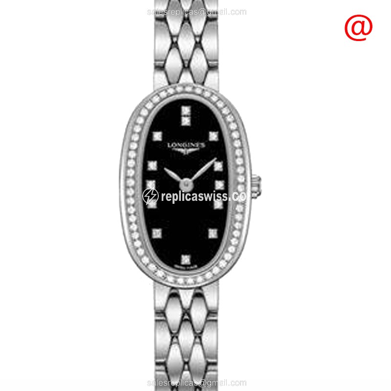 Elegant Longines Symphonette Replica in Black Dial & Stainless Steel Case, Automatic Movement Watch