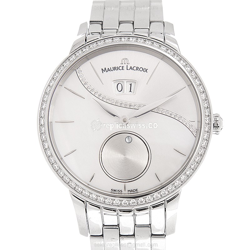 Elegant Maurice Lacroix SD6207-SD502-170 STARSIDE Automatic Replica with Silver Dial Stainless
