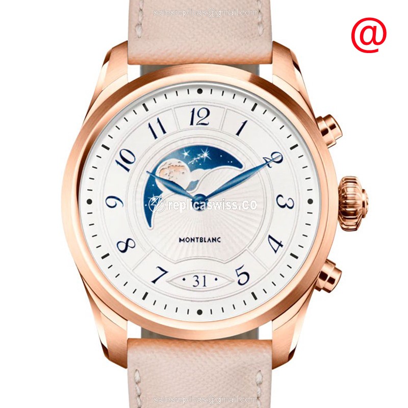 Elegant Mont Blanc 125837 Replica with Silver Dial PVD Gold Case Watch