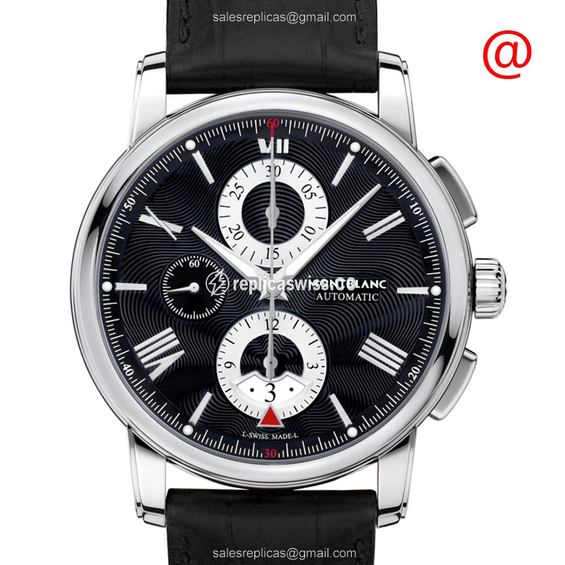 Elegant Mont Blanc 4810 Replica in Stainless Steel, Automatic Movement & Black Dial Watch