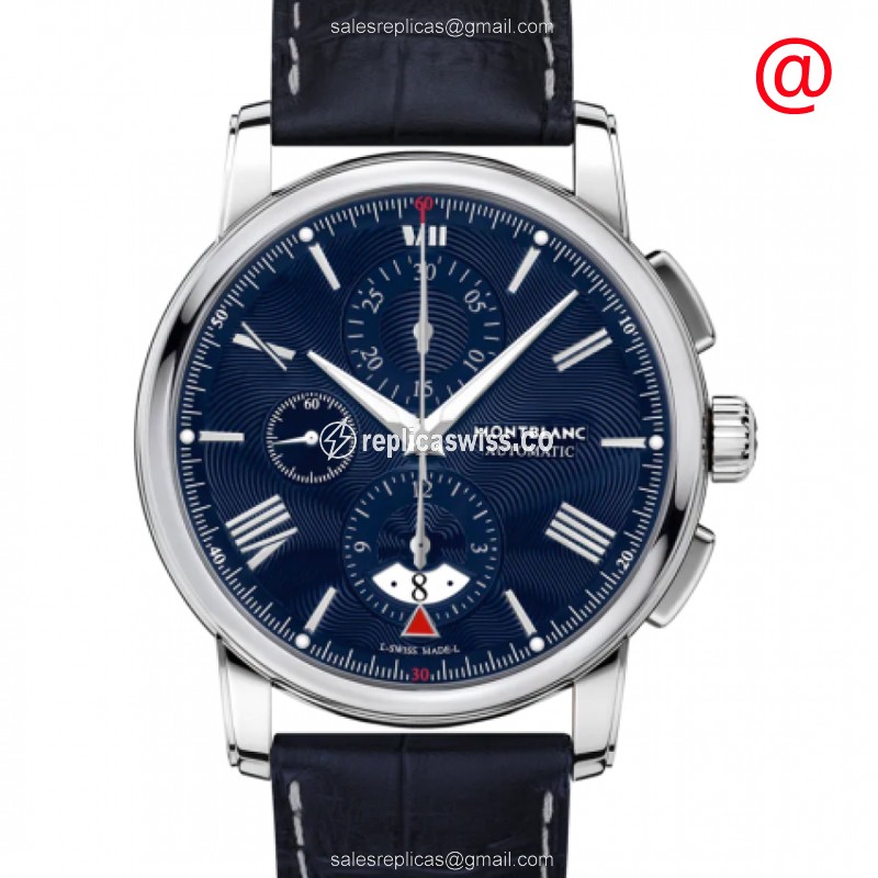Elegant Mont Blanc 4810 Replica Watch | Automatic Movement, Blue Steel Case