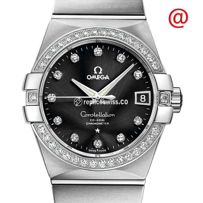 Elegant Omega 123.55.38.21.51.001 Constellation Replica in 18kt Gold with Automatic Movement and