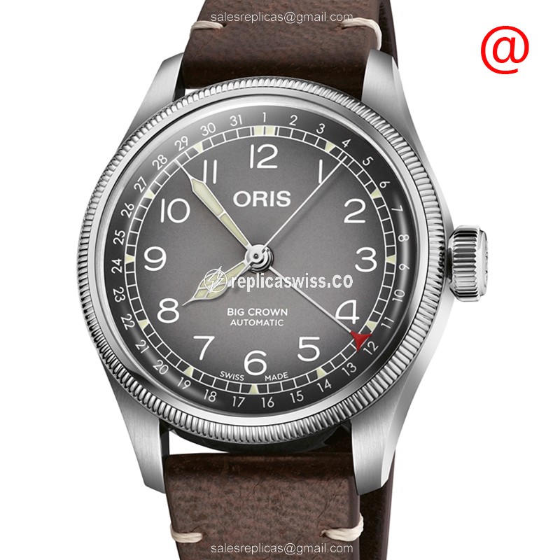 Elegant Oris Big Crown Replica in Stainless Steel with Automatic Movement Gray Dial Watch