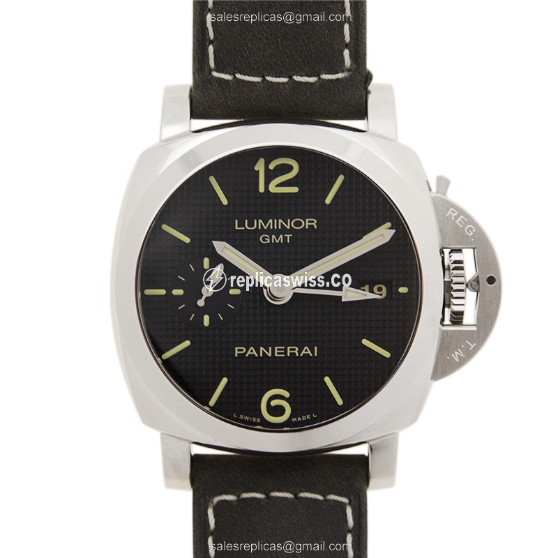 Elegant Panerai LUMINOR Replica, Automatic Movement, Black Dial, Steel Case & Cowhide Strap Watch