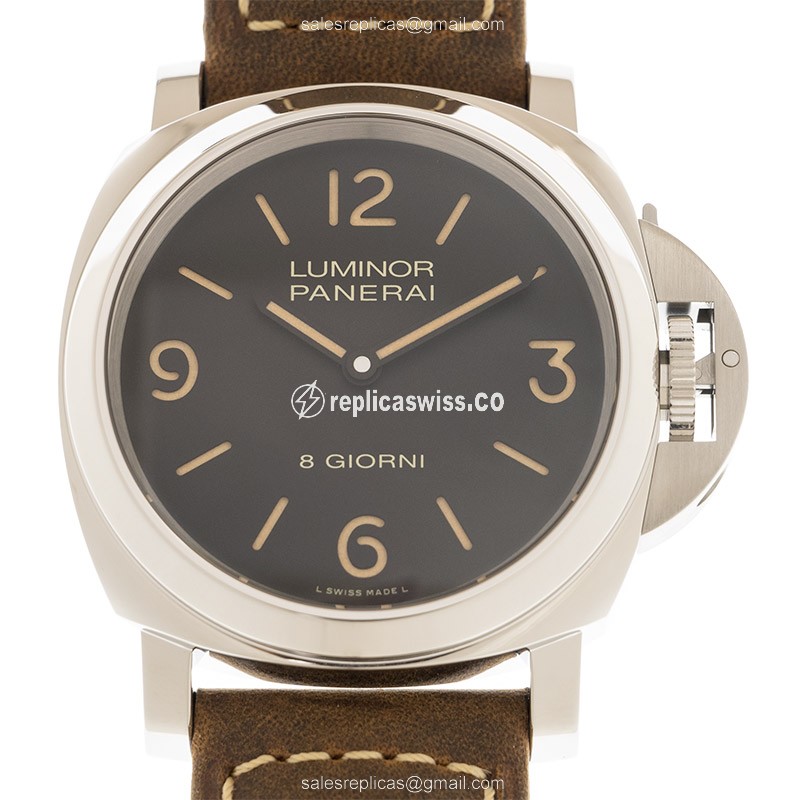 Elegant Panerai LUMINOR Replica with Automatic Movement Polished Steel Case Watch
