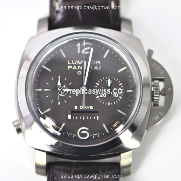 Elegant Panerai PAM00311 LUMINOR Titanium Replica Watch with Brown Dial Automatic Movement