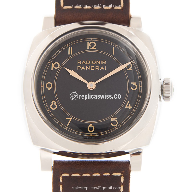 Elegant Panerai PAM00790 RADIOMIR Replica with Manual Wind Movement & Rich Brown Dial on Genuine