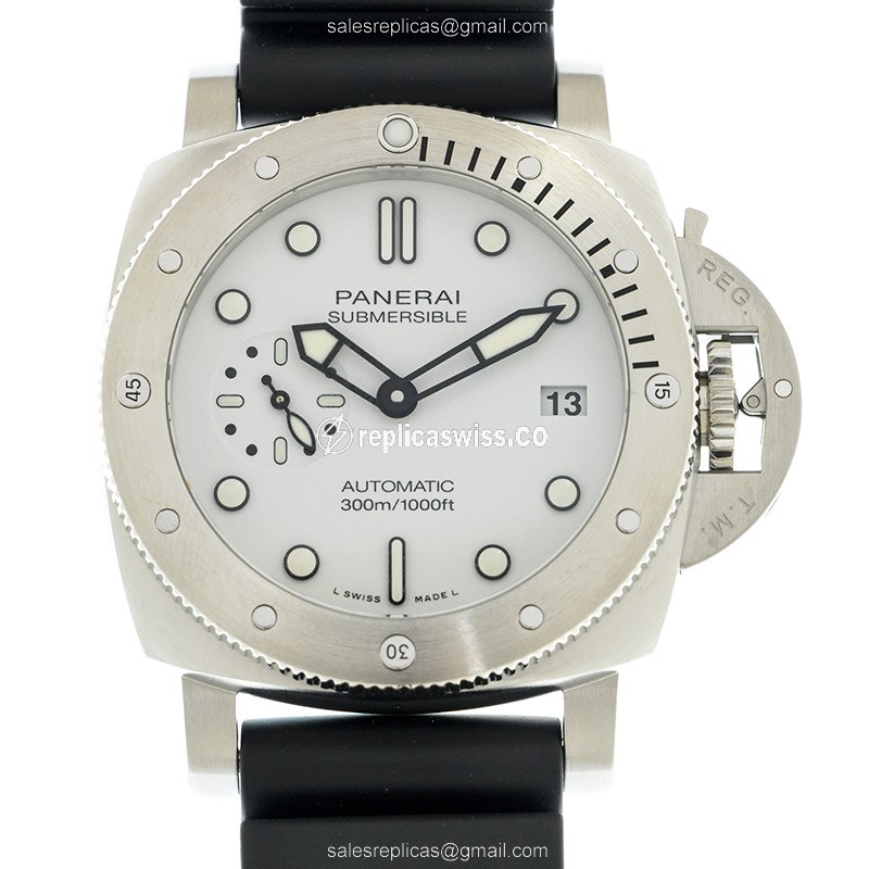 Elegant Panerai PAM01223 Divers Automatic Replica, White Dial & Steel Case Watch