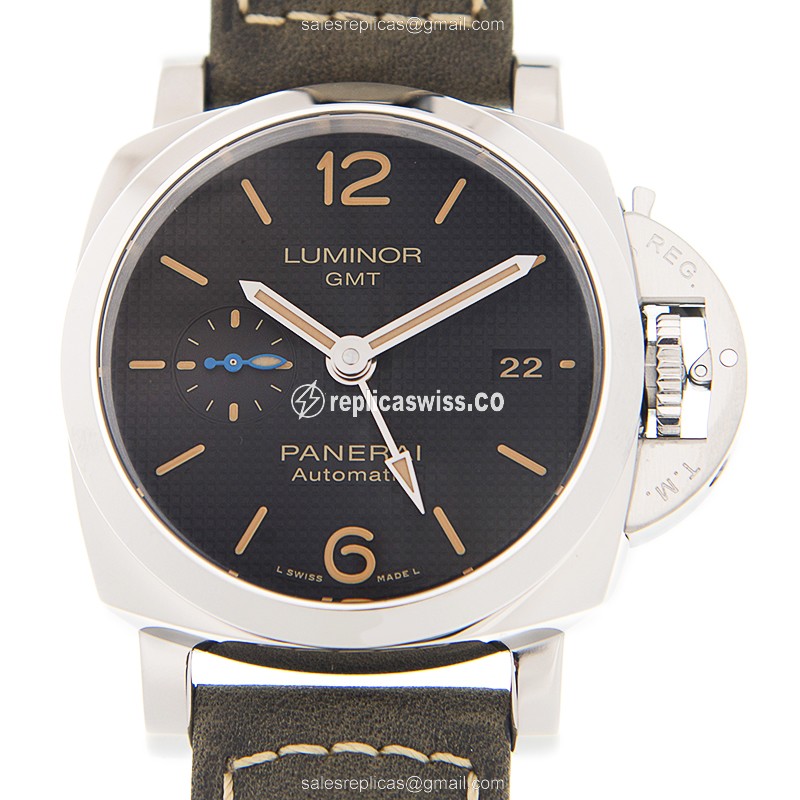 Elegant Panerai PAM01535 LUMINOR Replica in Stainless Steel, Automatic Movement & Black Dial Watch