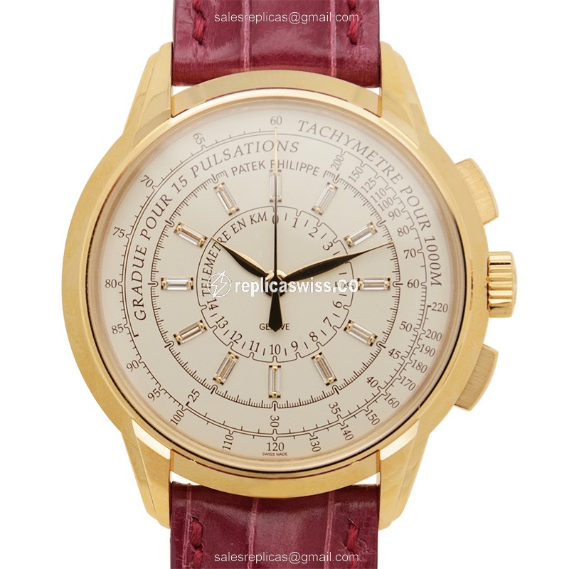 Elegant Patek Philippe 4675R-001 Anniversary Replica in 18kt Rose Gold, Automatic Movement, White