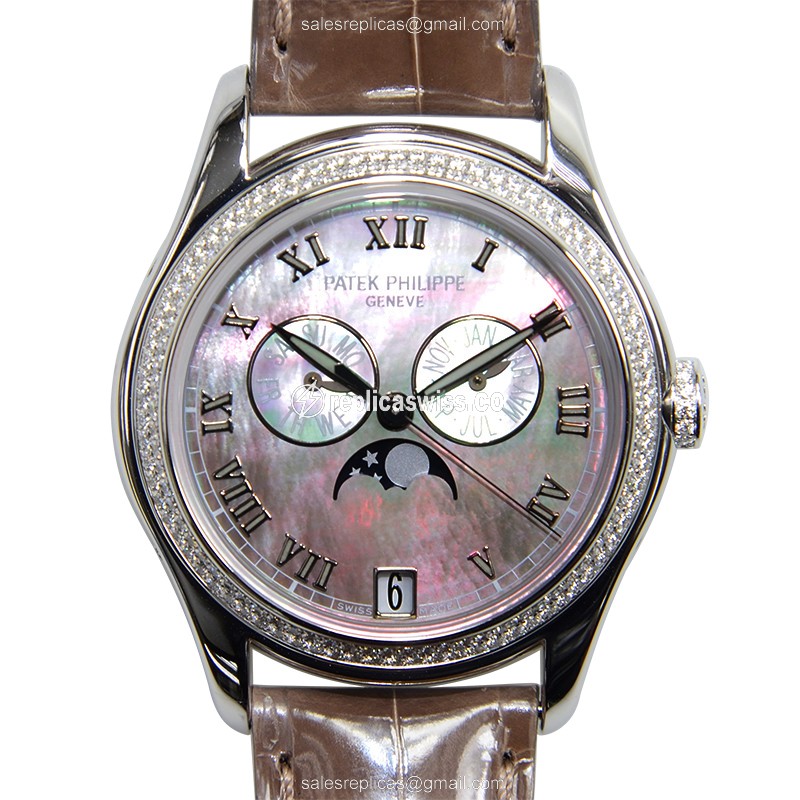Elegant Patek Philippe 4936G-001 Replica with Automatic Movement, 18kt White Gold Case, Brown