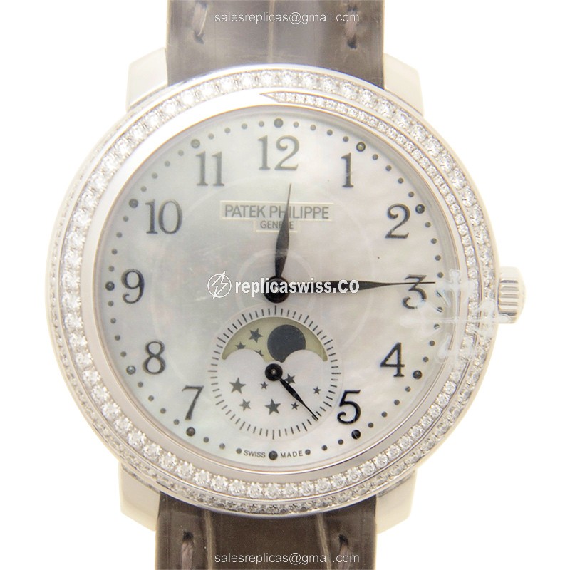 Elegant Patek Philippe 4968G-010 Replica Watch | Manual Wind Movement | 18kt White Gold Case &