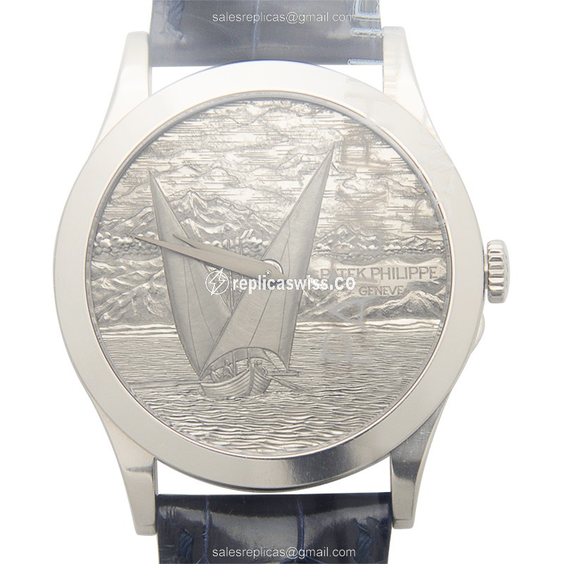 Elegant Patek Philippe 5089G-015 CALATRAVA Replica in 18kt Gold, Automatic Movement & Silver Dial