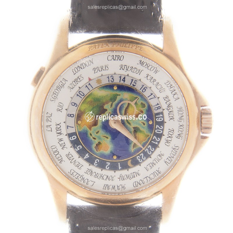 Elegant Patek Philippe 5131R-001 Replica in 18kt Gold with Automatic Movement & Brown Leather Strap