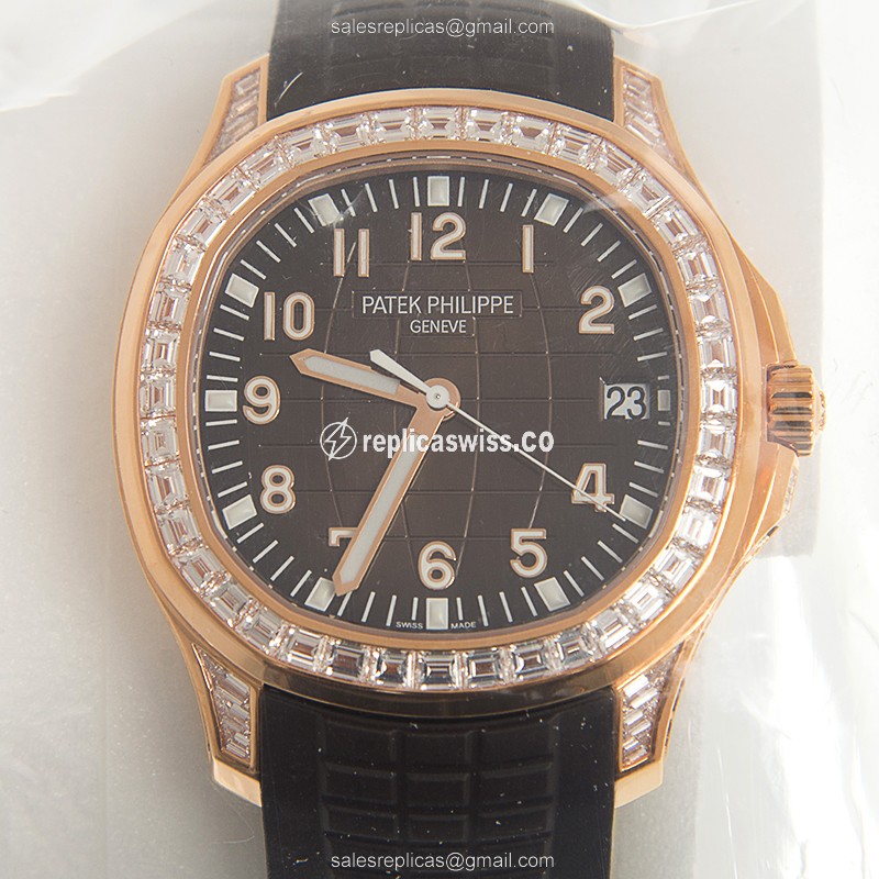 Elegant Patek Philippe 5167/300R-010 AQUANAUT Replica in 18kt Rose Gold, Automatic Movement, and