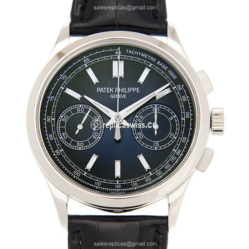Elegant Patek Philippe 5170P-001 Replica with Blue Dial, Automatic Movement, 950 Platinum Case