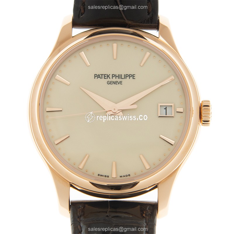 Elegant Patek Philippe 5227R-001 Replica in 18kt Gold, Automatic Movement, Beige Dial & Brown