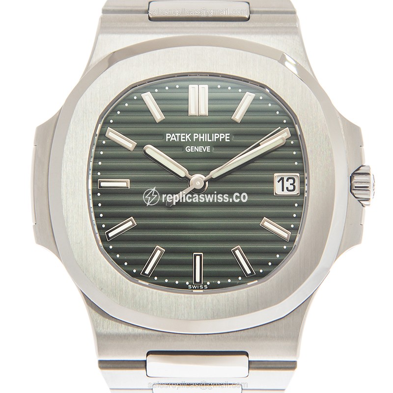 Elegant Patek Philippe 5711/1A-014 Nautilus Replica with Automatic Movement & Green Dial Watch