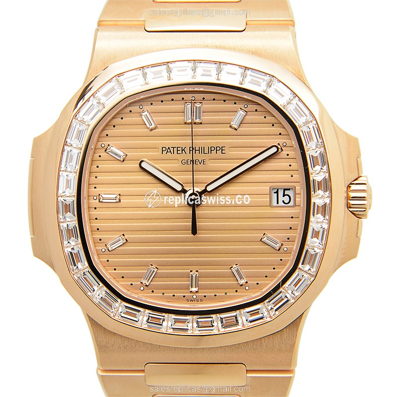 Elegant Patek Philippe 5723/1R-001 Nautilus Replica in 18kt Gold, Automatic Movement & Polished