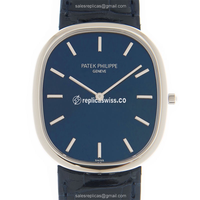 Elegant Patek Philippe 5738P-001 Replica Watch | Automatic Movement, Blue Dial & Platinum Case