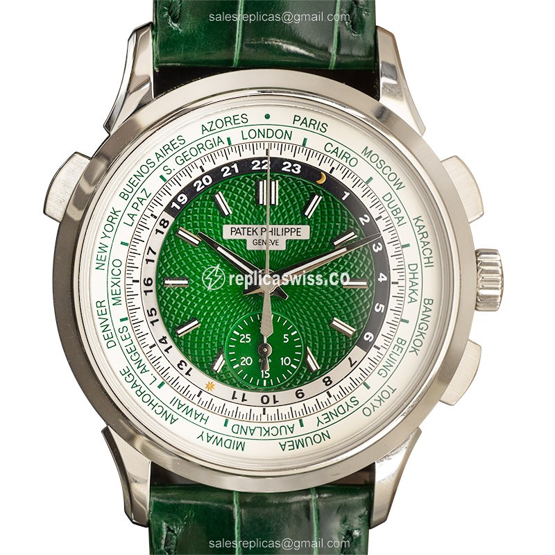Elegant Patek Philippe 5930P-001 Replica in Green Dial & Platinum Case, Automatic Movement Watch