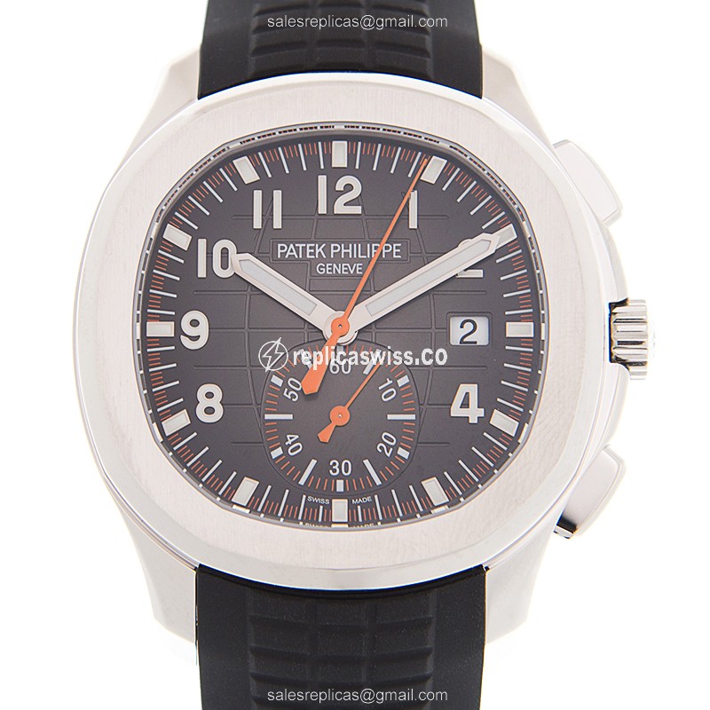 Elegant Patek Philippe 5968A-001 Aquanaut Replica, Automatic Movement, Black Dial & Steel Case Watch