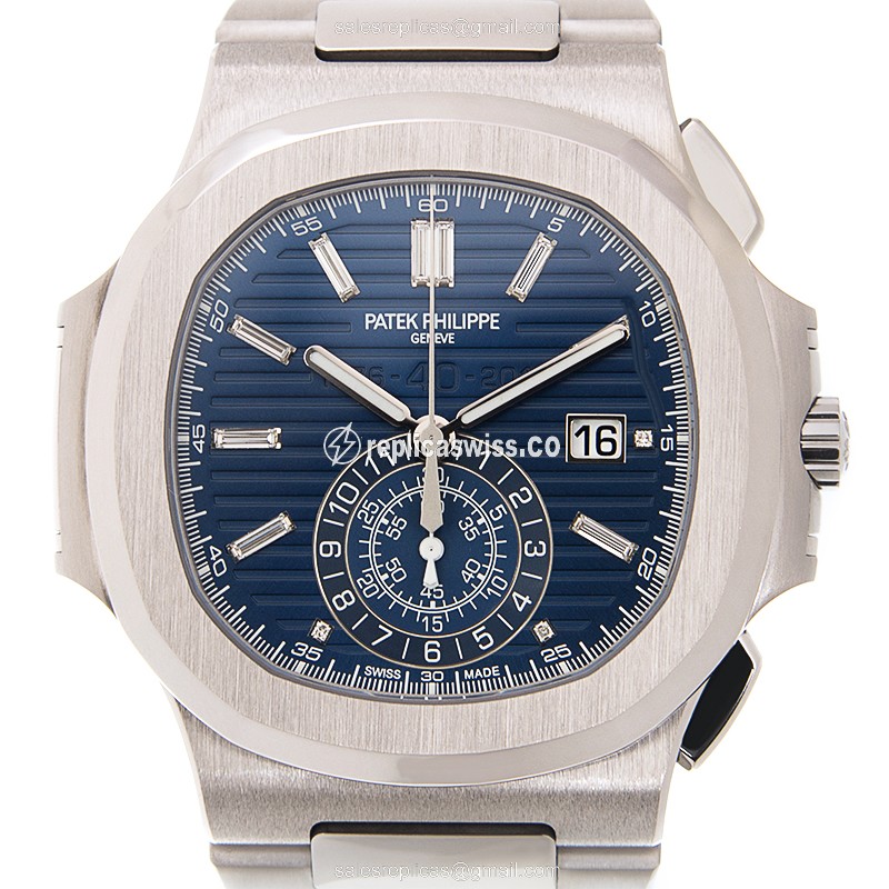 Elegant Patek Philippe 5976/1G-001 Nautilus Replica in 18kt Gold, Automatic Movement & Blue Dial