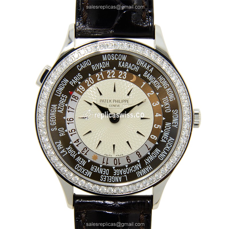 Elegant Patek Philippe 7130G-010 Replica with Manual Wind Movement, 18kt White Gold Case, and