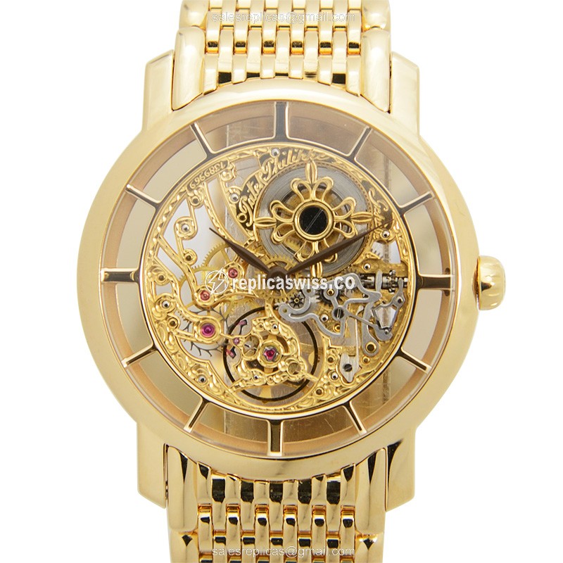 Elegant Patek Philippe 7180-1J-001 Replica with Gold Automatic Movement 18kt Gold Case Watch