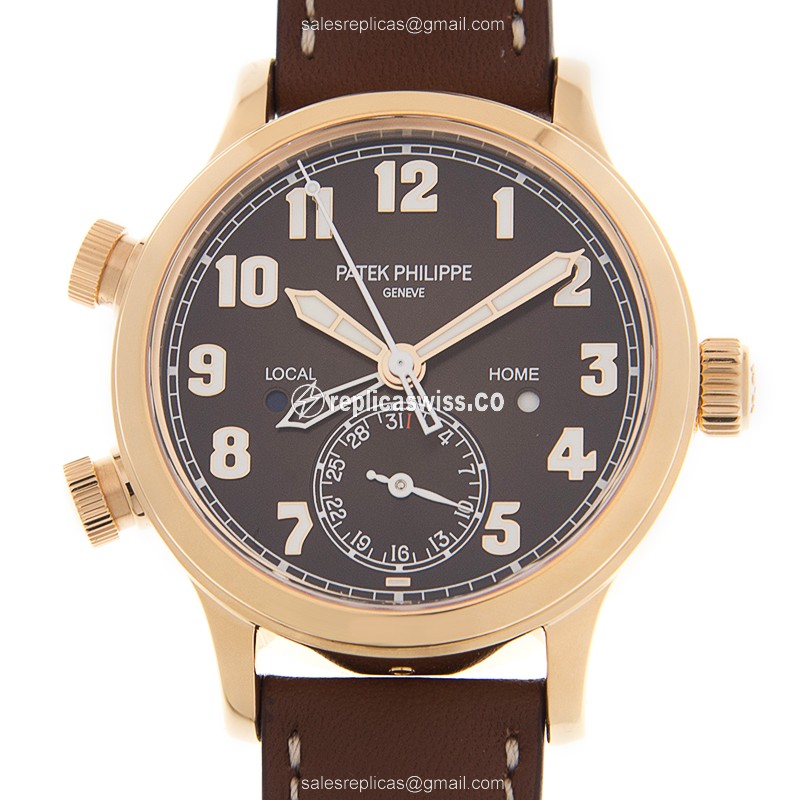Elegant Patek Philippe 7234R-001 Replica Watch in 18kt Gold, Automatic Movement & Brown Alligator