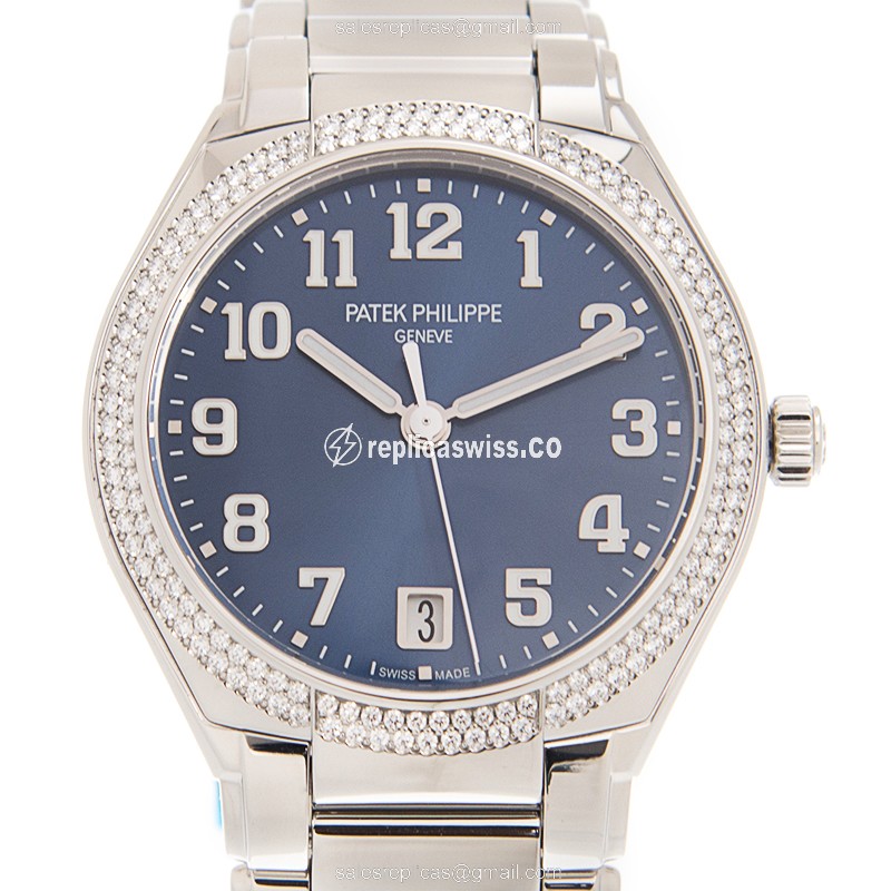 Elegant Patek Philippe 7300-1200A-001 Replica with Blue Dial & Stainless Steel Case Watch