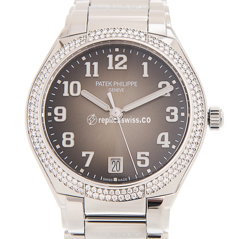 Elegant Patek Philippe Twenty-4 Replica in Brown Dial & Stainless Steel Case, Automatic Movement