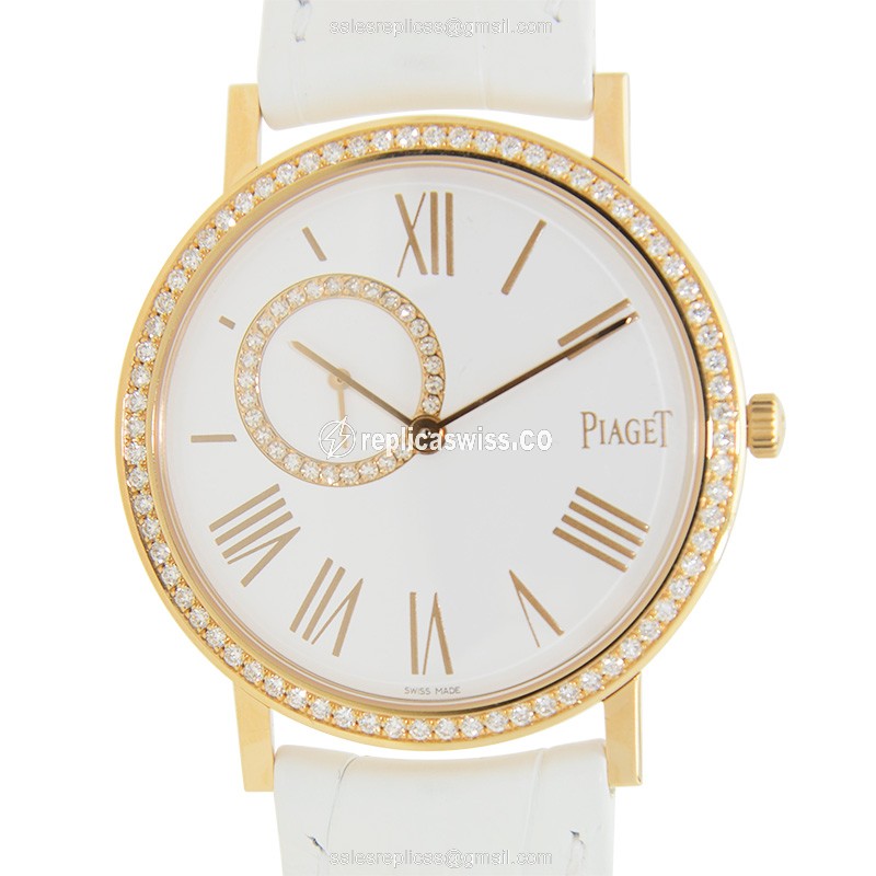 Elegant Piaget Altiplano Replica in 18kt Rose Gold, Manual Wind Movement & White Dial Watch