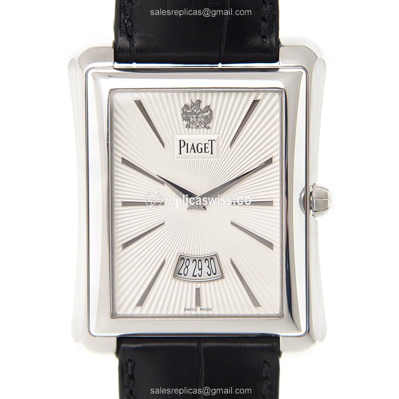 Elegant Piaget Emperador Replica in 18kt White Gold, Automatic Movement & Silver Dial Watch