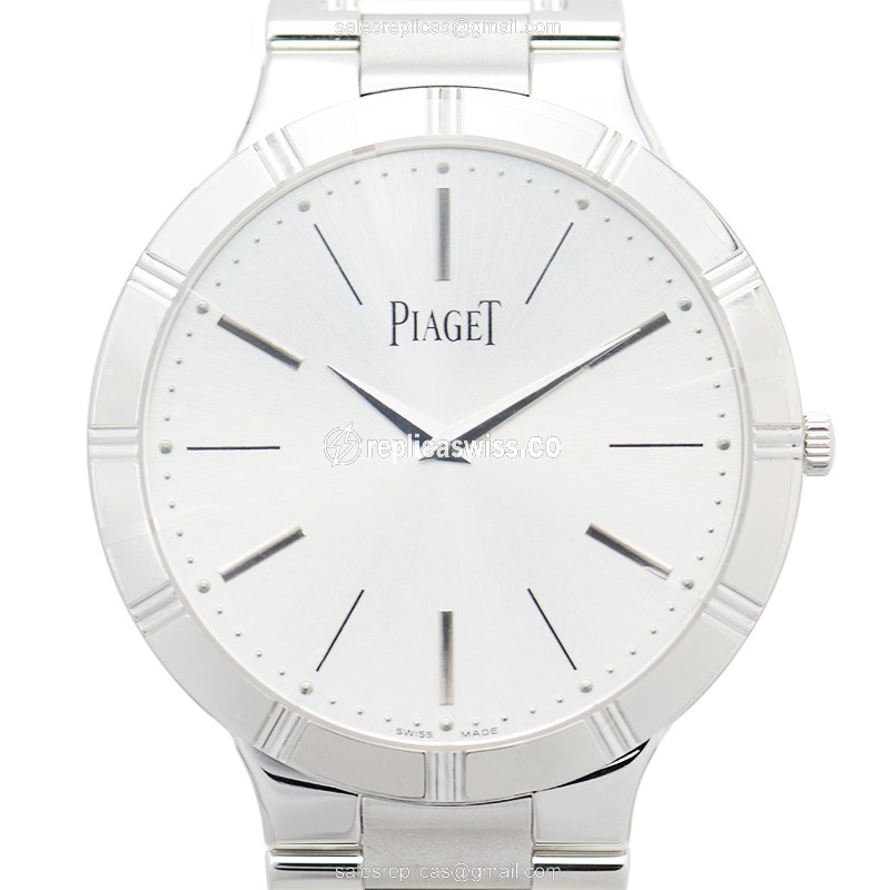 Elegant Piaget G0A31035 Dancer Manual Wind Gold Watch, Silver Dial & Strap