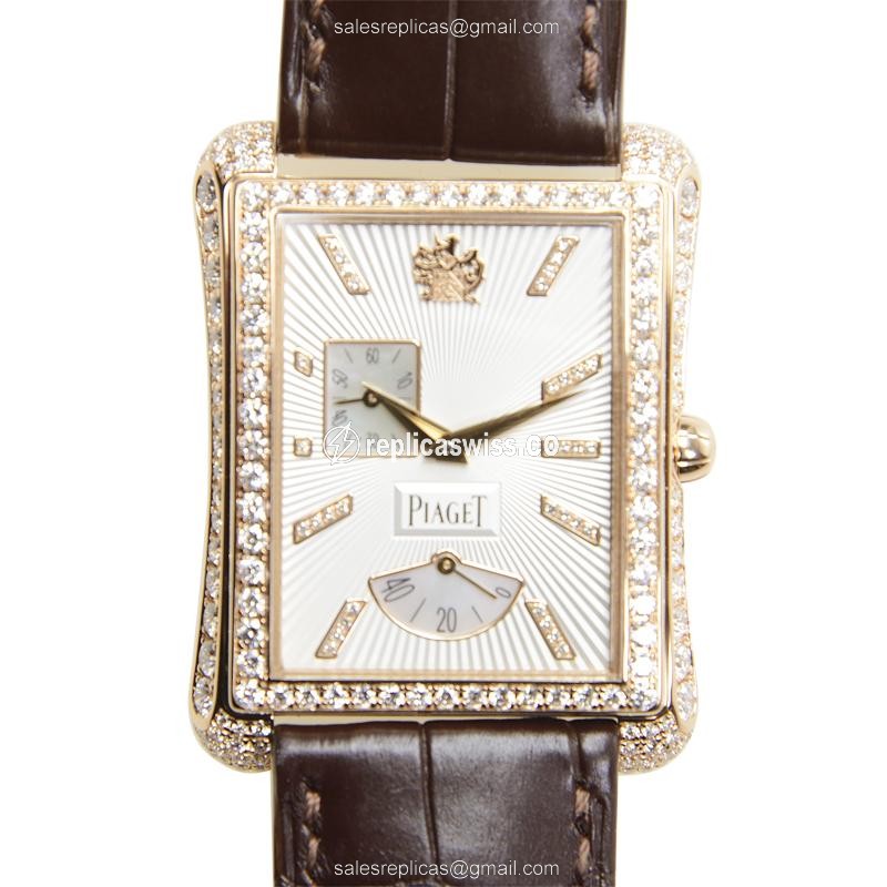 Elegant Piaget G0A33074 Emperador Replica with Automatic Movement, Silver Dial & 18kt Rose Gold