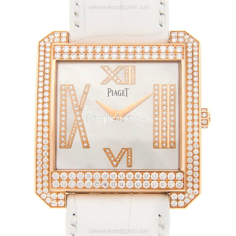 Elegant Piaget G0A34018 Limelight Replica with White Dial & 18kt Diamond Case Watch