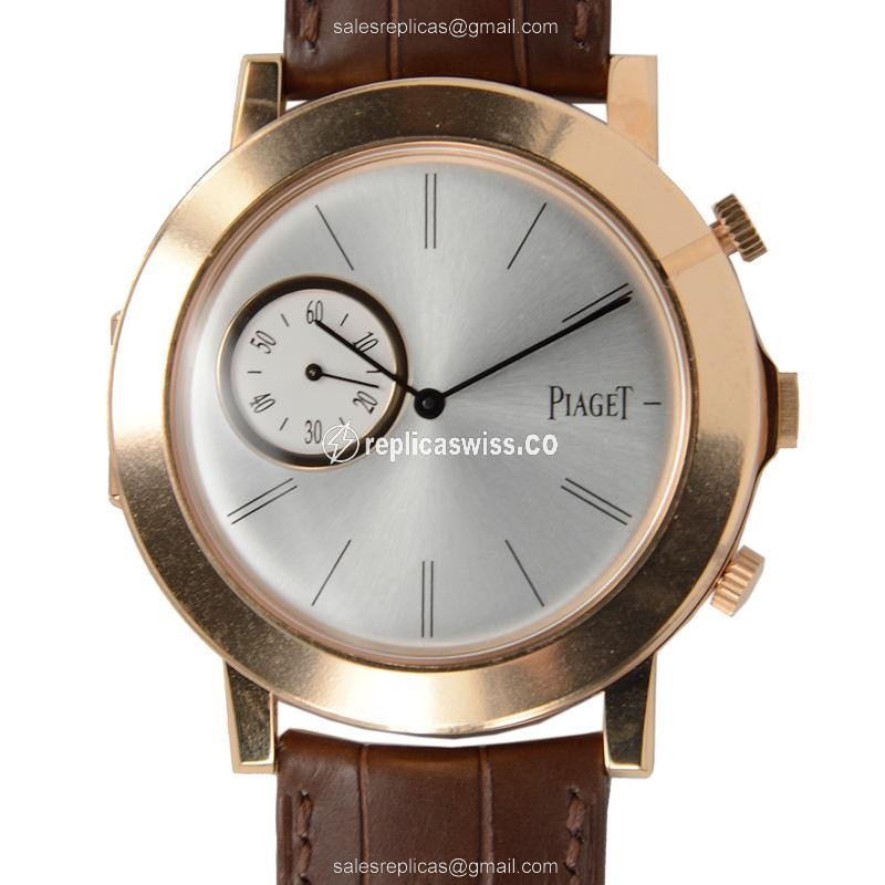 Elegant Piaget G0A35153 ALTIPLANO Manual Wind Replica in 18kt Rose Gold & Silver Dial Watch
