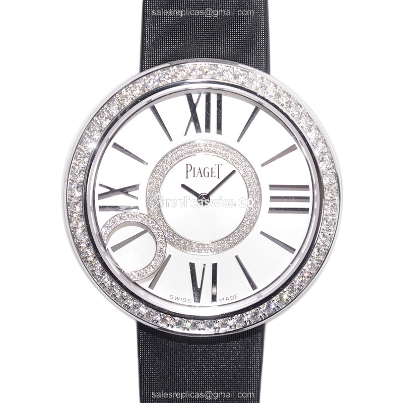 Elegant Piaget G0A36156 Limelight Replica, Silver Dial, 18kt White Gold Case Watch