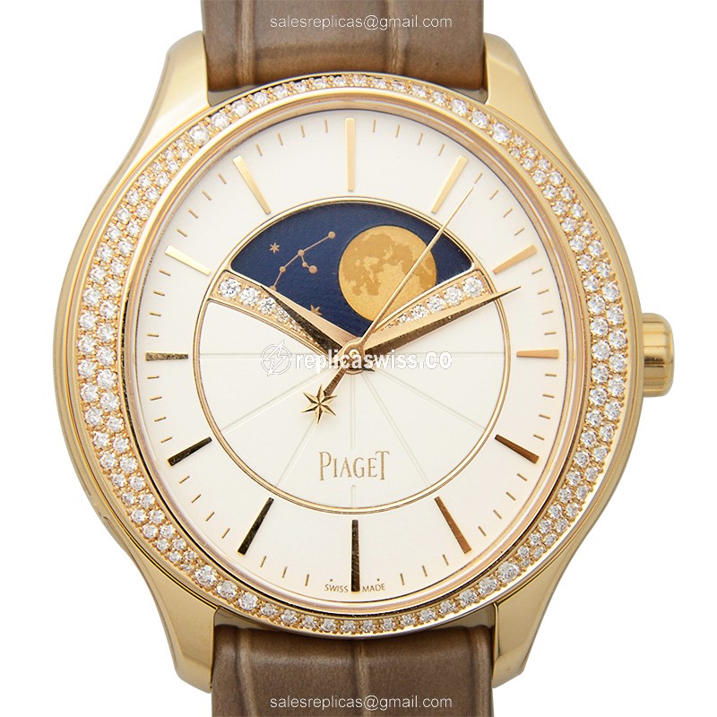 Elegant Piaget G0A40123 Limelight Replica, Automatic Movement, 18kt Rose Gold Case, White Dial Watch