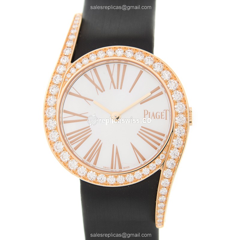 Elegant Piaget G0A41291 Limelight Replica in 18kt Rose Gold with White Dial Manual Wind