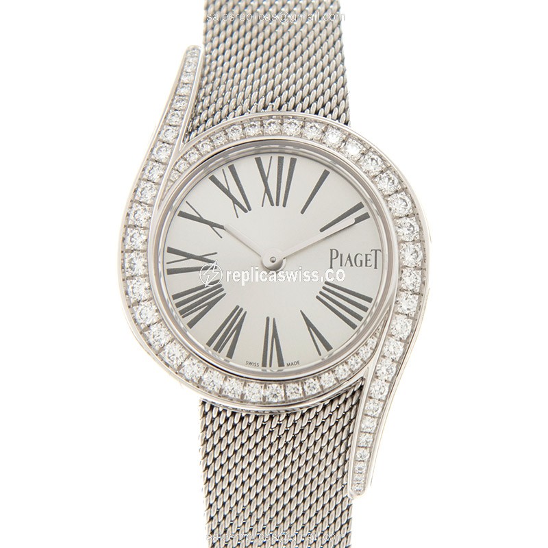 Elegant Piaget G0A44212 Limelight Replica, Silver Dial & 18kt Gold Case, Sapphire Crystal Watch