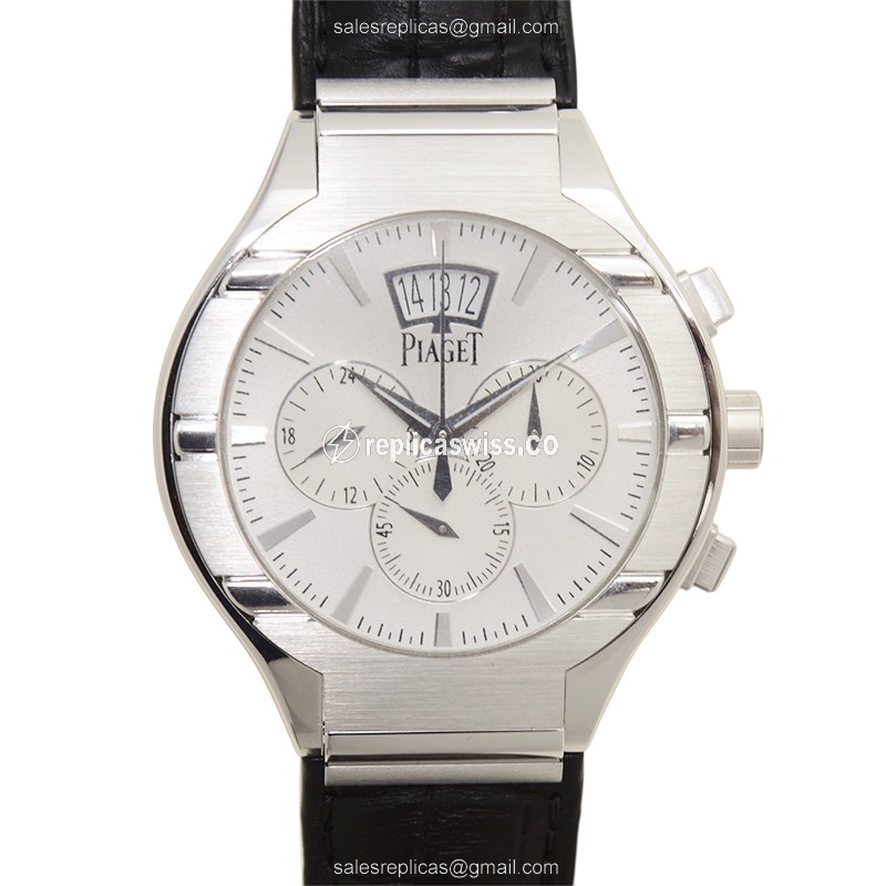 Elegant Piaget Polo Replica in 18kt Gold with Automatic Movement Silver Dial Watch