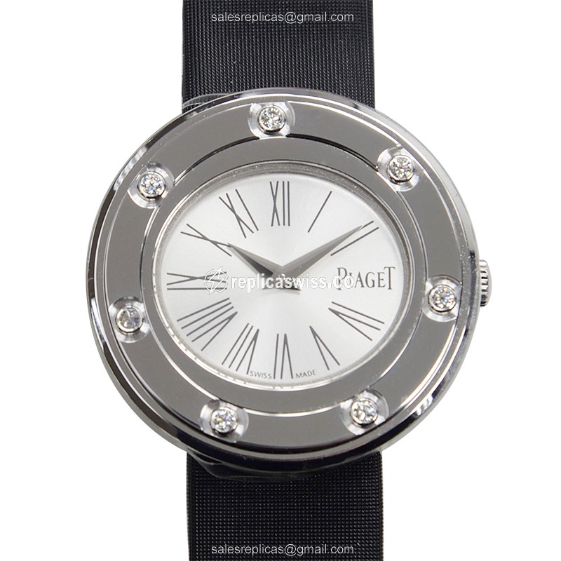 Elegant Piaget POSSESSION Replica in 18kt White Gold, Quartz Movement, White Dial Watch