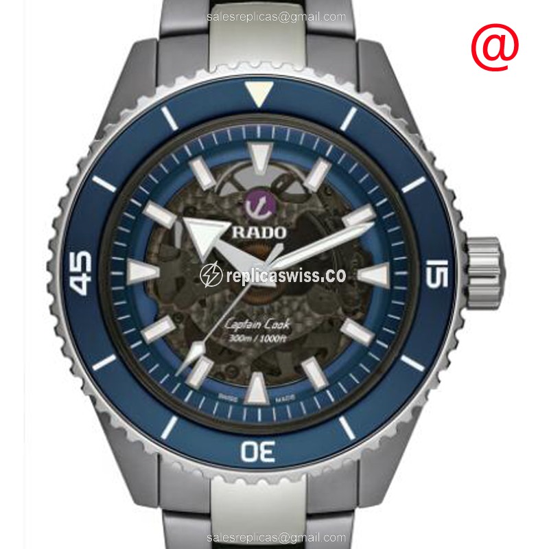 Elegant Rado Captain Cook Replica Watch | Automatic Movement, Blue Ceramic Dial