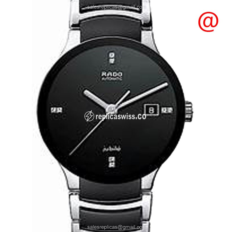 Elegant Rado Centrix Automatic Replica in Black Dial & Stainless Steel Case Watch